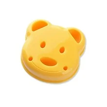 1 pieza DIY Molde de sándwich , con pan Rebanador , con dibujos animados Cortador de tostada , arroz Molde de pastel - Amarillo - Ver 6