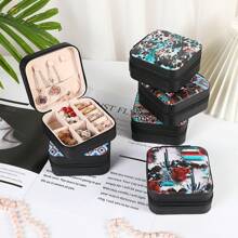 Caja de almacenamiento y exhibición mini para joyas, caja de embalaje de joyas para collares, aretes, anillos, estuche de joyas para boda - Negro - Ver 6