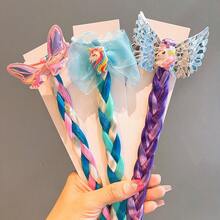 Extensión del pelo para niños de colores trenzado sintético - Multicolor - Ver 2
