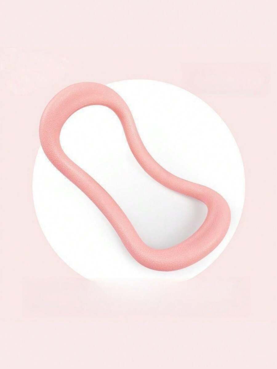 1pc Soft Yoga Ring, Pilates Magic Ring, Shoulder & Back Yoga Stretching Prop - Dusty Pink - View 1