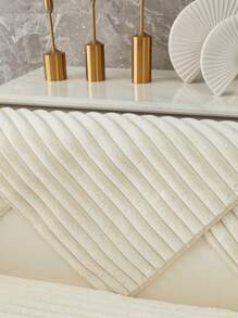 1pcRabbit proof plush straight sofa cushion in winter - Beige - View 4