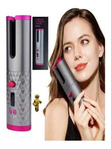 Máquina De Fazer Cachos Elétrica Cabelos Automática Sem Fio - Multicolorido - Visão 1