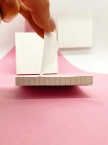 1book/80sheets Simple Sticky Notes For Office & Study - Black and White - View 4