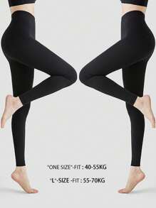 2 Miếng Đen Gầy Nhung Một mặt Quần skinny pantyhose Quần tất Đối với Mùa thu Và Mùa Đông - màu đen - Xem 1