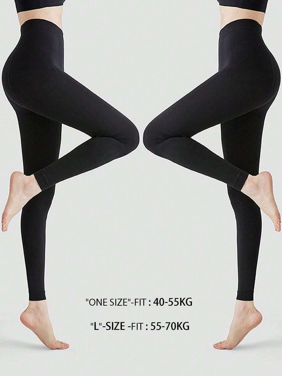 2 Miếng Đen Gầy Nhung Một mặt Quần skinny pantyhose Quần tất Đối với Mùa thu Và Mùa Đông - màu đen - Xem 1