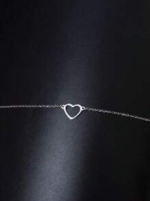 1pc Heart Pendant Necklace For Women, Suitable For Daily Wear Valentines,Mom,Mother,Mother's Day,Gift
