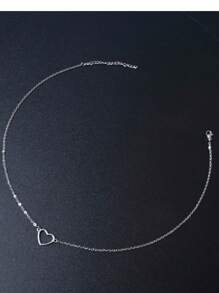 1pc Heart Pendant Necklace For Women, Suitable For Daily Wear Valentines,Mom,Mother,Mother's Day,Gift