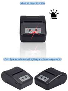 KEFAR Impresora Portátil Mini Oem Sin Tinta, Impresora Portátil De Mano Para Recibos Térmicos Inalámbrica Usb De Bolsillo - Negro - Ver 7