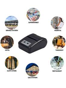 KEFAR Impresora Portátil Mini Oem Sin Tinta, Impresora Portátil De Mano Para Recibos Térmicos Inalámbrica Usb De Bolsillo - Negro - Ver 9