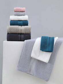 1pc Bath Towel/Hand Towel/Face Towel & 3pcs Set (Bath Towel+Hand Towel+Face Towel), Satin Thick Absorbent Quick-Dry Lint-Free Bathroom Towels, Soft & Comfortable For Face & Body Home Bathroom Decor Back To School For Beauty Salon Home Bathroom Shower Towels For Beaty Salon, Hotel Sports,Home Essentials, Towel, Skin Care Bath Towel Sheet