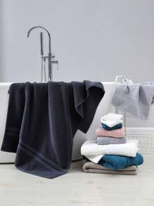1pc Bath Towel/Hand Towel/Face Towel & 3pcs Set (Bath Towel+Hand Towel+Face Towel), Satin Thick Absorbent Quick-Dry Lint-Free Bathroom Towels, Soft & Comfortable For Face & Body Home Bathroom Decor Back To School For Beauty Salon Home Bathroom Shower Towels For Beaty Salon, Hotel Sports,Home Essentials, Towel, Skin Care Bath Towel Sheet