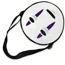 Sin cara Chihiro Bolsa tipo crossbody kawaii anime moda - Negro - Ver 1