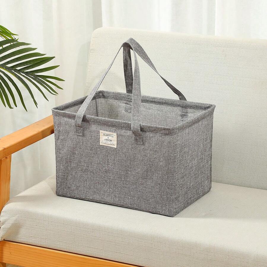 1pc Foldable Storage Bag, Home Wardrobe Clothes Sorting Storage Box Decorations Autumn Decor Festival Decor Room Decor Home Decor Fall Decor Bedroom Decor - Grey - View 1