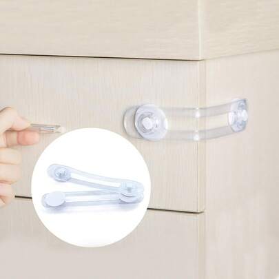 12 Pcs Clear Adhesive Child Locks Kitchen Appliance Secure Latches For Kids Protection Baby Shower Family Decorations Gifts