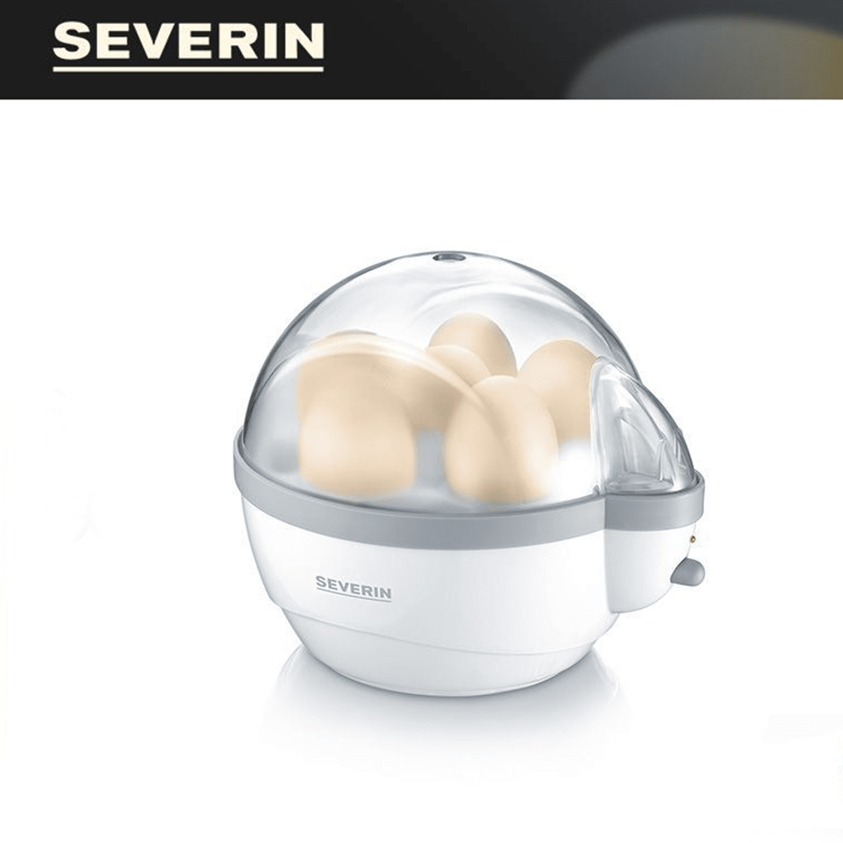 SEVERIN Automatic Egg Cooker Small Egg Cooker for Home Use White
