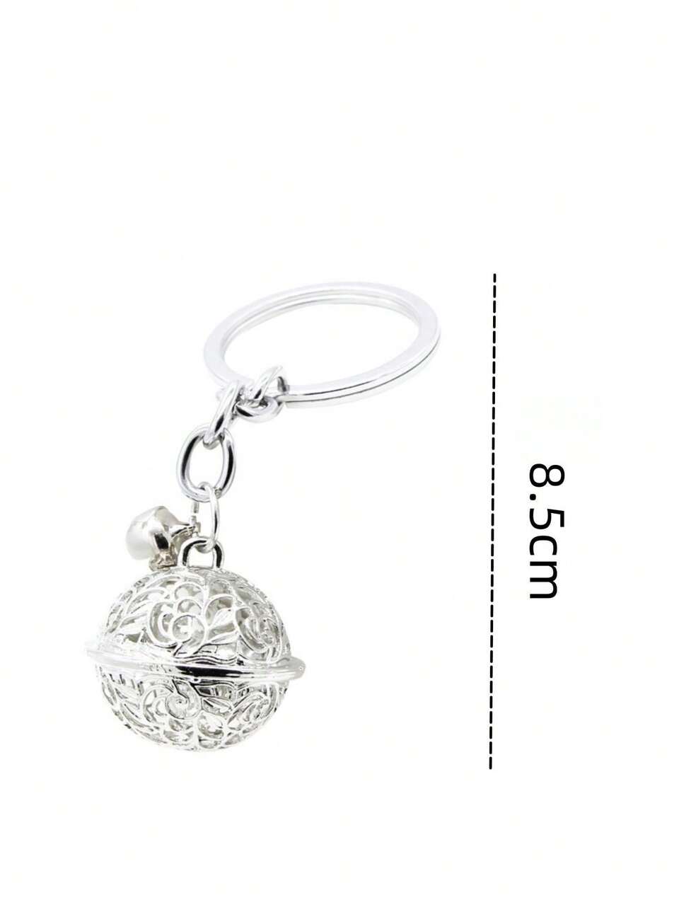 1pc Silver Alloy Bell Shaped Keychain With Hollow Out Design Ideal Valentine'S Day Gift For Girls To Hang On Backpacks Bag Accessories Gift Gift Accessories Decor For Teen Girls Women College Students Rookies & White-Collar Workers Key Chain Charms Car Accessories