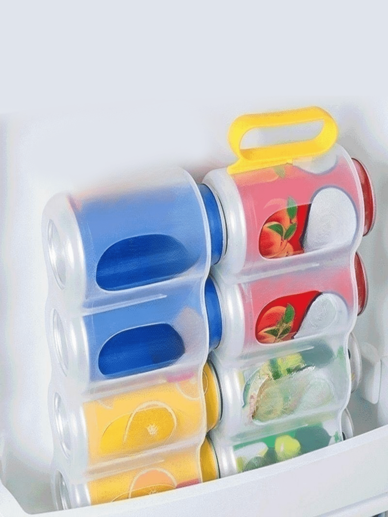 1pc Refrigerator Storage Organizer Rack For Beverages And Cans Such As