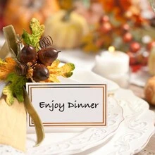 200PCS Party Table Place Cards,Wedding Name Cards Place Cards With Double Gold Border For Weddings Greenery Table Seating Cards Paper Tented For Table Setting Wedding Birthday Dinner Party(White) - White - View 6