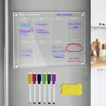 周度亞克力磁吸日曆適用於冰箱 - 無色 - 查看 1