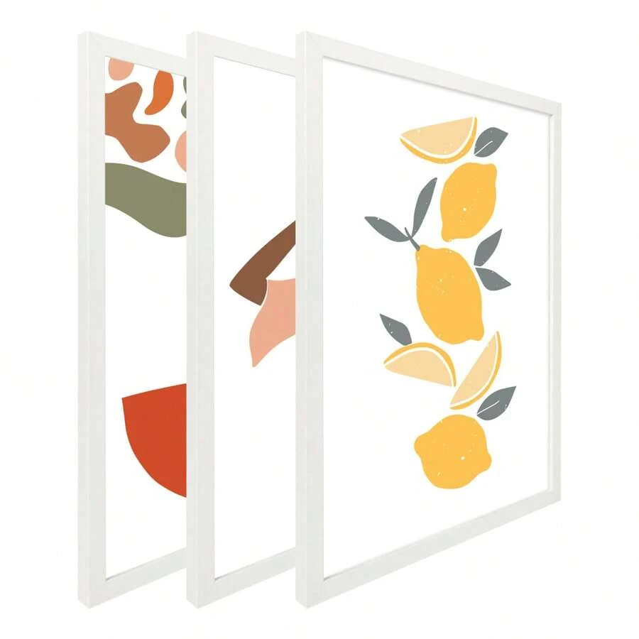 Large White Photo Frame, 30x40cm (For 28x38cm Pictures), Mdf Material, Without Picture Paper Gifts Birthday Graduation - White - View 1