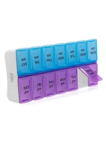 Pastillero Semanal Día Y Noche - Blanco - Ver 1