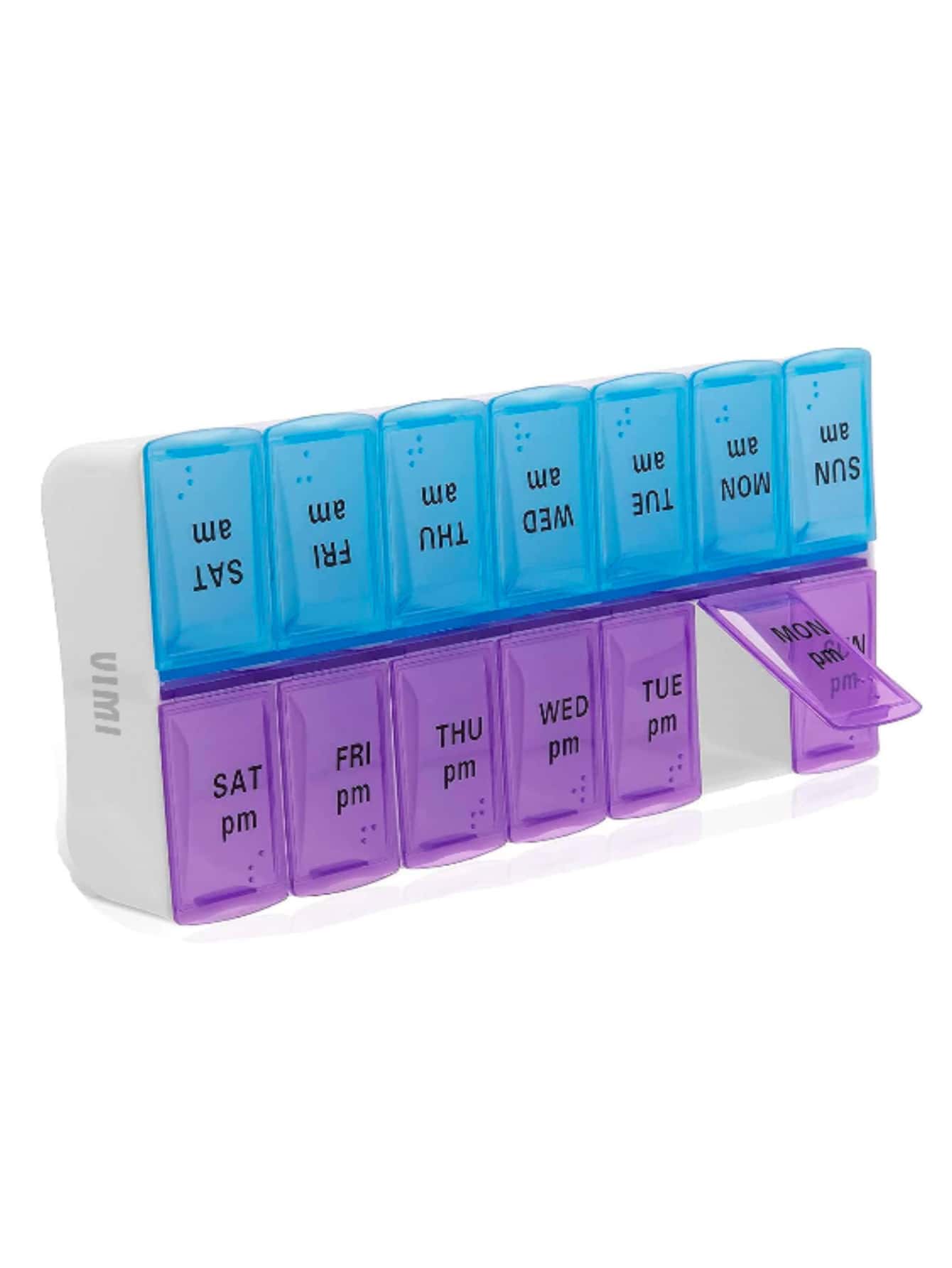 Pastillero Semanal Día Y Noche - Blanco - Ver 1