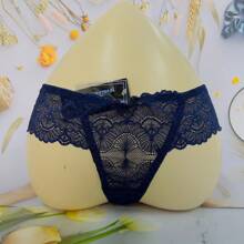3 PIEZA Chicas sexy europeas y americanas calzoncillos calientes mujeres encaje pantalones de cintura baja tanga - Multicolor - Ver 8