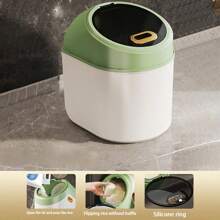 5kg/10kg Capacity Round Rice Bucket, Household Insect-Proof, Moisture-Proof, Sealed Rice Storage Box, Can Store Flour, Grains And Rice, Rice Organizer - Green - View 1