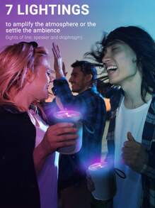 1入組黑色40W便攜音箱帶插卡槽和低音支撐真正無綫立體聲音箱 - 黑色 - 查看 10