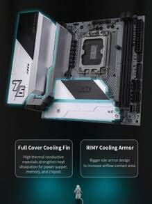B760I FROZEN WIFI V20 ( Intel B760/LGA1700/ITX/DDR4 ) Bo mạch chủ máy tính để bàn chơi game nhiệt tình cao cấp , Chipset Intel B760 Ổ cắm LGA1700 , hỗ trợ CPU bộ xử lý Intel Core 12 13 Series , Chỉ bộ nhớ RAM DDR4 - màu đen - Xem 3