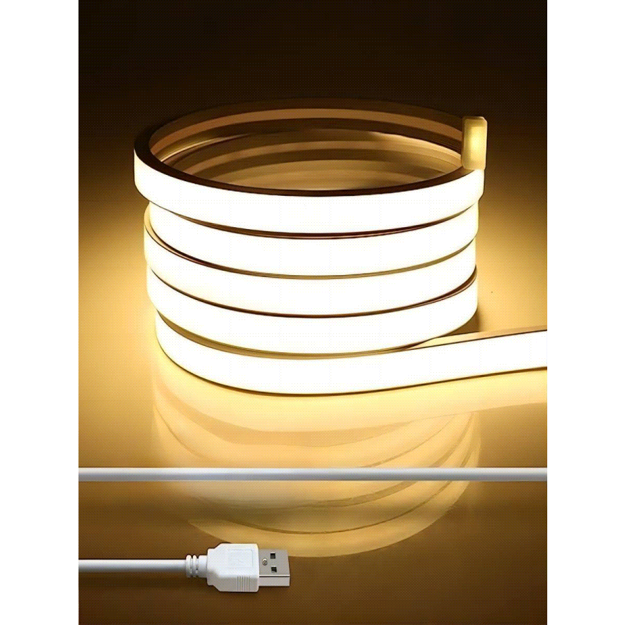 1Pc waterproof PVC LED strip light, modern beige LED strip light with