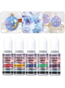 5 件/套無味 10 毫升著色劑適用於 Diy 水晶膠、uv 膠、珠寶手工裝飾 - 彩色 - 查看 5