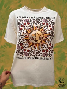 Women T-Shirts - 香檳色 - 查看 1