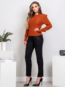 Women Sweaters - 鏽棕色 - 查看 7