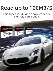 Thinkplus A1 U3 Klasse 10 Speicher SD-Karte Micro TF/SD-Karte 256GB 128GB 64GB 32GB 16GB Flashspeicher SD-Karte geeignet für Dashcam/Drohne - Schwarz - Übersicht 5