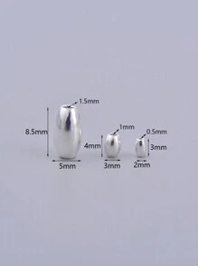 10入組時尚925純銀橄欖桶形散珠,手工diy手鍊、項鍊,送給朋友的禮物,手工藝愛好者必備