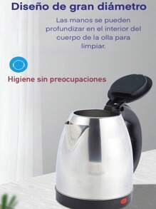 Tetera eléctrica acero inoxidable de 2.0 litros - Plateado - Ver 5