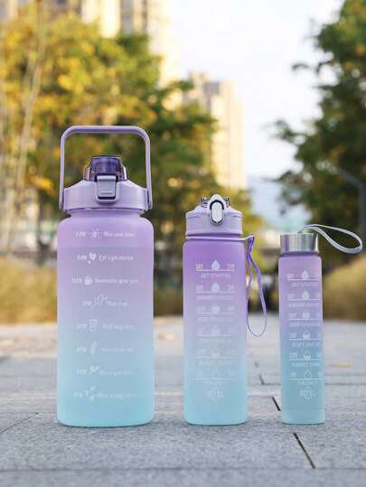 1只運動水瓶,具有飲水目標刻度,適合戶外攀登,騎自行車,打籃球,足球和其他球類運動