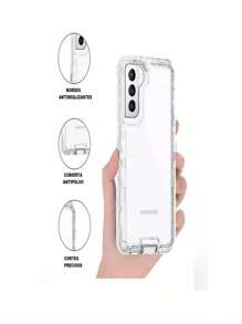 NETONBOX.COM Premium Heavy Duty 360 Cell Phone Case Compatible With Samsung Cell Phones From S8 To S24 Ultra Antishock 3 In 1 Acrigel. - Clear - View 6