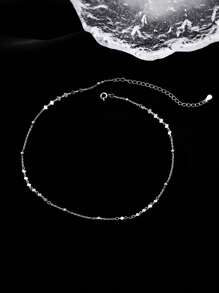 ELSEDES 1 Pieza Collar De Plata S925 Con Diseño De Forma Geométrica Minimalista Y De Moda, Perfecto Para El Uso Diario Y De Oficina De Las Mujeres - Plateado - Ver 9