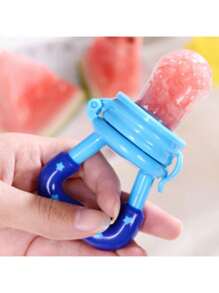 Pacifier For Porridge, Fruit Or Soft Foods For Baby Feeding With Star Pattern - Blue - View 4