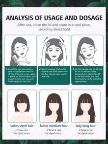 5 Piezas/set Agente De Tinte Para Cabello Azul Para Uso Doméstico O Diario - negro natural - Ver 9