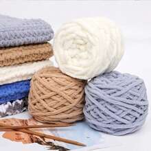 4pcs White Soft & Warm Knitting Yarn For Diy, Scarf, Comfortable Thick Knitting & Crocheting Supplies - White - View 10