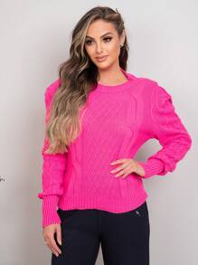 Women Sweaters - 粉色 - 查看 1