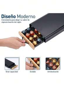 Bluelander Drawer Organizer For 40 Coffee Capsules, Your Perfect Companion For Morning Coffee, Order And Style In Your Kitchen! - Black - View 3