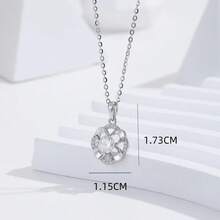 令人驚嘆女式銀首飾情人節禮物 S925 純銀女式首飾吊墜項鍊 5A 花型永恆戒指 - 非常適合婚禮、訂婚和派對 - 925 銀 - 送給女士和女孩理想禮物