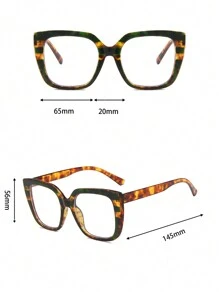 1 Pair Geometric Design Glasses For Women - Multicolor - View 8