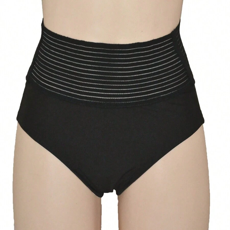 Calzon Cachetero Cintura Alta Compresion Suave Sexy Rina - Negro - Ver 1