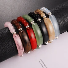 1只時尚多功能多色珠串日常手環,適合女性 - 綠色 - 查看 11