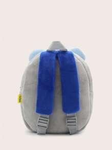 1 Mochila Unisex De Felpa De Mapache Animal Para Niños, Adecuada Para Uso Diario En Todas Las Estaciones. - Gris - Ver 5